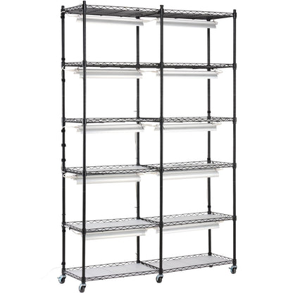 Pflanzenständer mit Wachstumslicht, 6 Ebenen, 200 W, 149,9 cm, Pflanzenregal für den Innenbereich