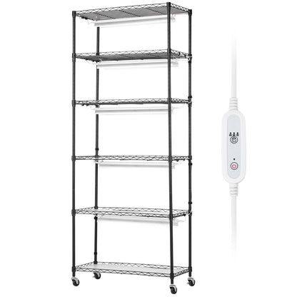 Pflanzenständer mit Wachstumslichtern, 6 Meter, 150 W, 180 cm hoch, Pflanzenwachstumsregal