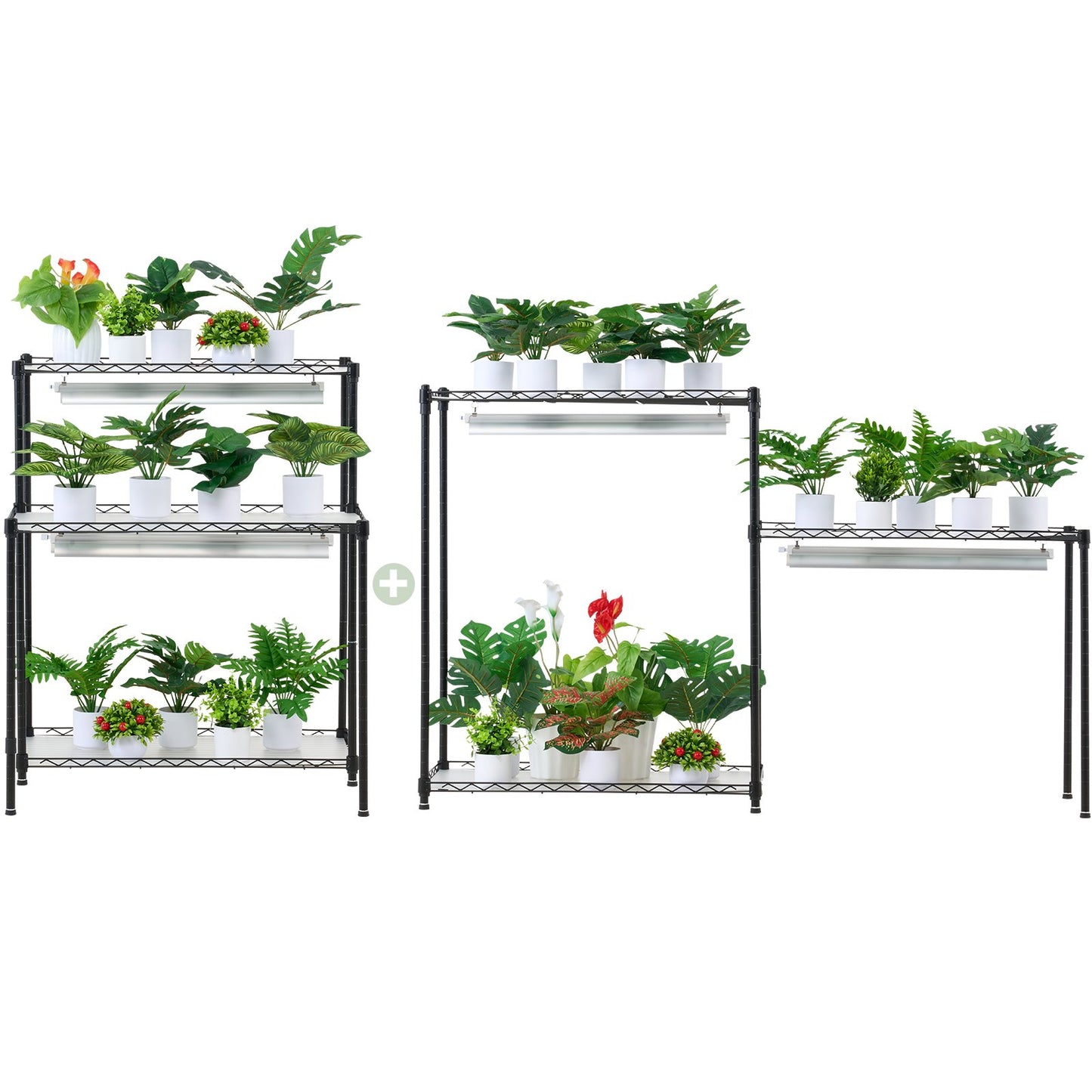 DIY Plant Stand with Grow Lights 6 Eters 192W 70.9" Tall Plant Grow Shelf