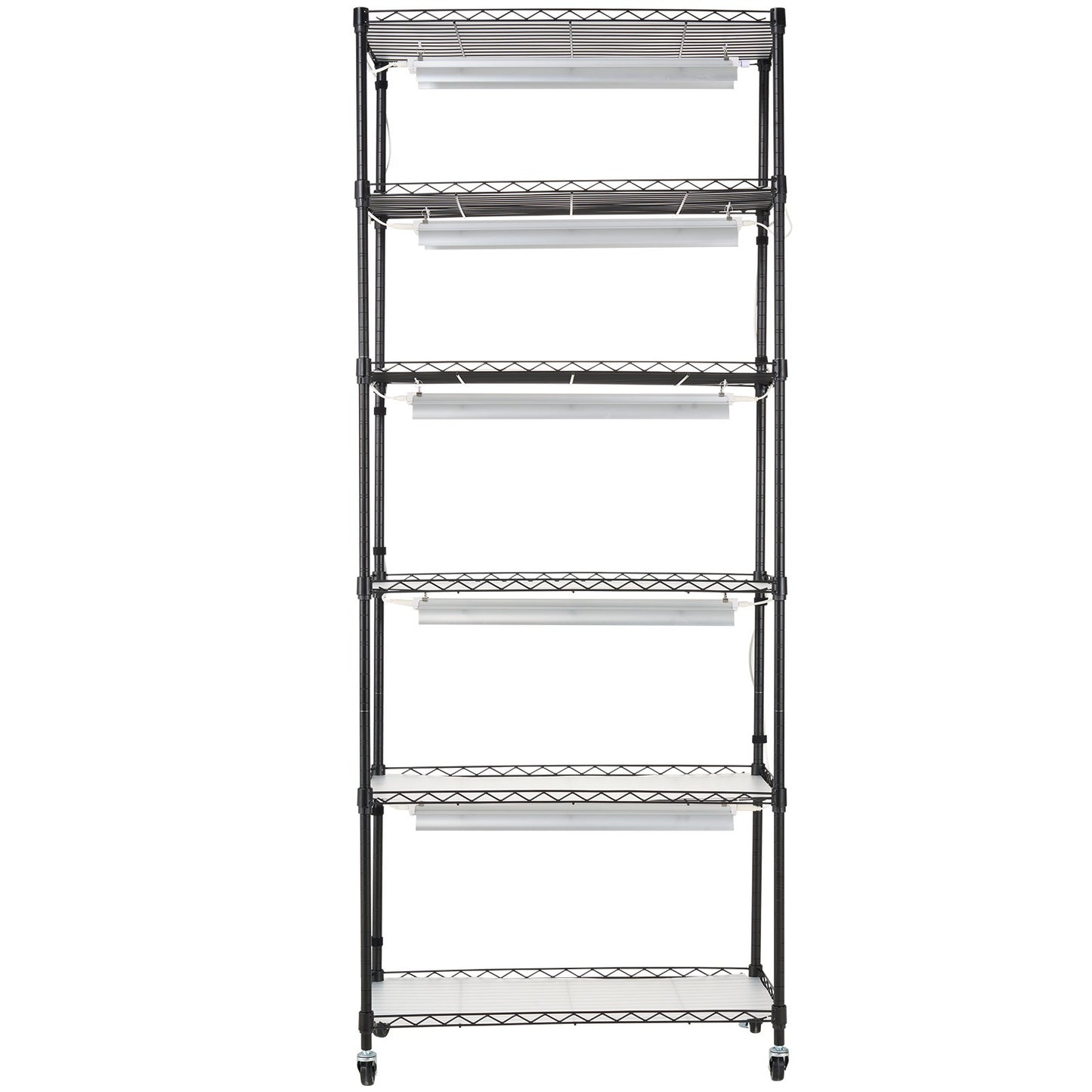 DIY Plant Stand with Grow Lights 6 Eters 192W 70.9" Tall Plant Grow Shelf