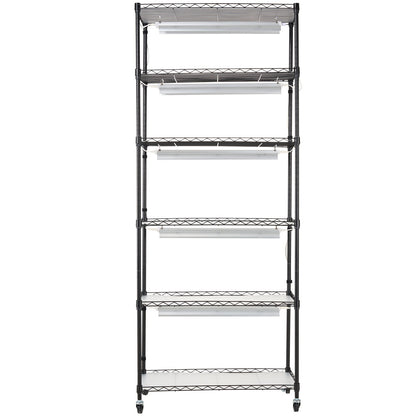 DIY Plant Stand with Grow Lights 6 Eters 192W 70.9" Tall Plant Grow Shelf