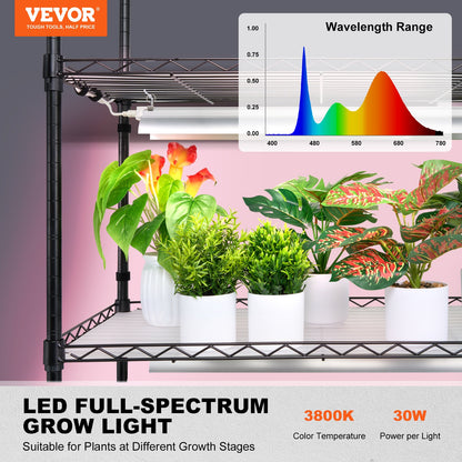 Plant Stand with Grow Light 6 våningar 180W 70,9" Indoor Plant Grow Hylla