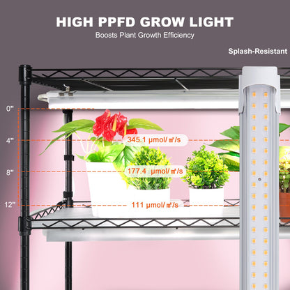 Plant Stand with Grow Light 6 våningar 180W 70,9" Indoor Plant Grow Hylla