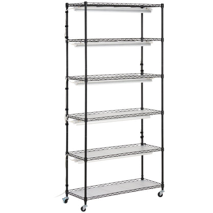 Plant Stand with Grow Light 6 våningar 180W 70,9" Indoor Plant Grow Hylla