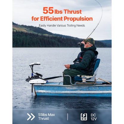55lb 12V Thrust Electric Trolling Motor Saltwater Boat Motor 36" Shaft | EU
