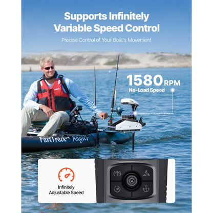 55lb 12V Thrust Electric Trolling Motor Saltwater Boat Motor 36" Shaft | EU