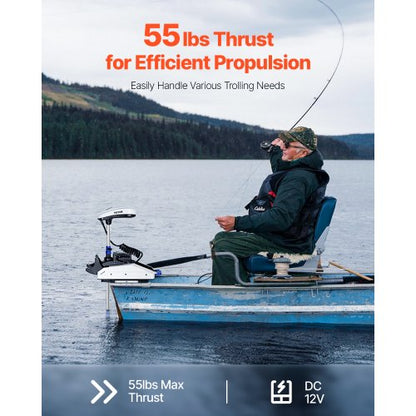 55lb 12V Thrust Electric Trolling Motor Saltwater Boat Motor 54" Shaft | EU