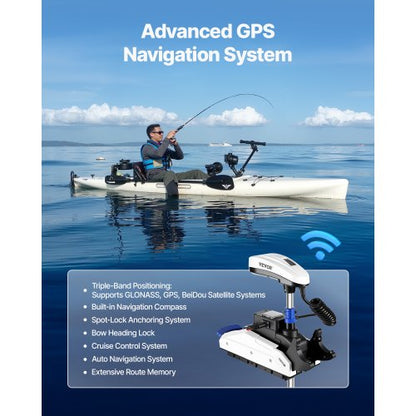 55lb 12V Thrust Electric Trolling Motor Saltwater Boat Motor 54" Shaft | EU