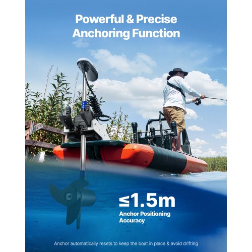 55lb 12V Thrust Electric Trolling Motor Saltwater Boat Motor 54" Shaft | EU