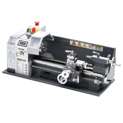 Metal Lathe, 8 x 16 in, 550W Benchtop Lathe Machine, 0-2500 RPM Variable Speed, with 0.0003 in Spindle Accuracy Metal Gear, for Processing Precision Parts Imperial/Metric Thread Soft Metals Wood