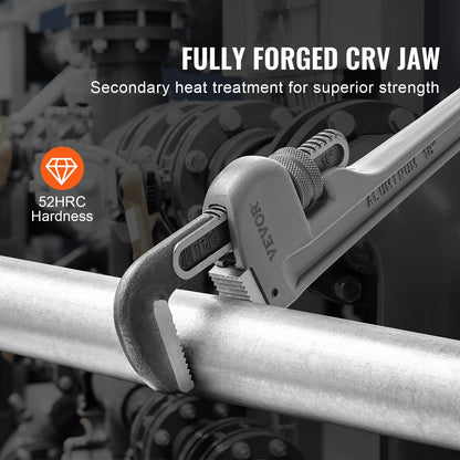 3PCS Aluminium Gerade Rohrzange Set 10/14/18 in Sanitär Schlüssel CRV Kiefer