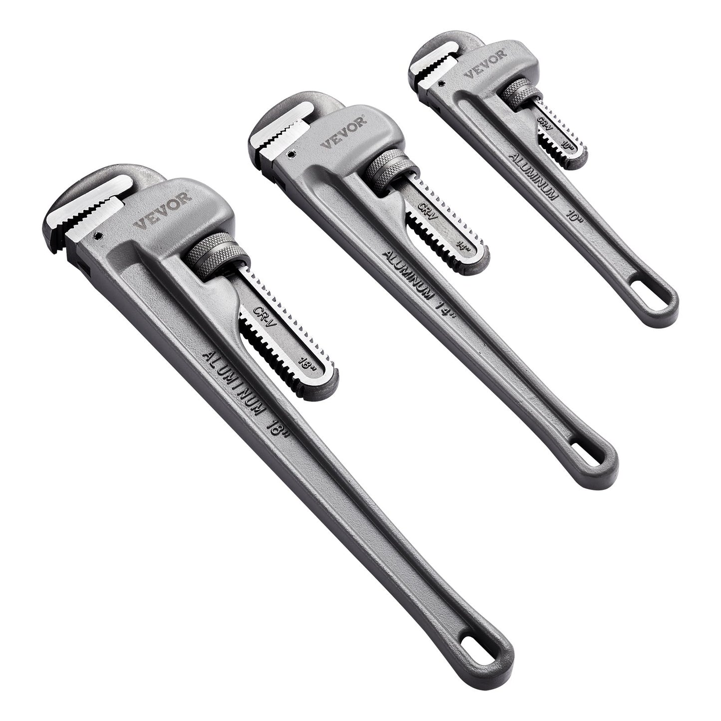 3PCS Aluminium Gerade Rohrzange Set 10/14/18 in Sanitär Schlüssel CRV Kiefer