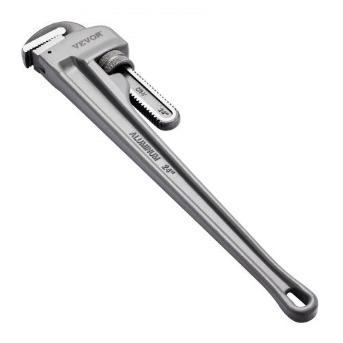 Pipe Wrench, 24" Aluminum Straight Pipe Wrench, Adjustable Plumbing Wrench, with High Strength Jaw and Ergonomic Handle, Easy to Carry, Hangable Design, for Water Pipes, Automotive Repairs