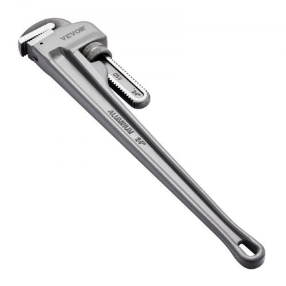 Pipe Wrench, 24" Aluminum Straight Pipe Wrench, Adjustable Plumbing Wrench, with High Strength Jaw and Ergonomic Handle, Easy to Carry, Hangable Design, for Water Pipes, Automotive Repairs