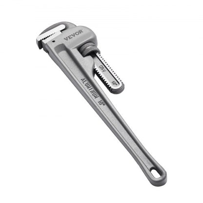 Pipe Wrench, 18" Aluminum Straight Pipe Wrench, Adjustable Plumbing Wrench, with High Strength Jaw and Ergonomic Handle, Easy to Carry, Hangable Design, for Water Pipes, Automotive Repairs