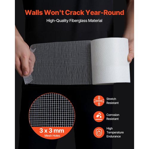 12 rullar 30m x 150mm självhäftande glasfibergipsnättejp