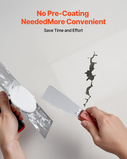 Drywall Mesh Tape, 5.91 inch W x 98.43 ft L Self-Adhesive Fiberglass Drywall Joint Tape, 12 Rolls Dry Wall Patch for Easy Sheetrock Ceiling Crack Repair, to Achieve Smooth Even Wall Surface