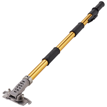 Drywall Flat Box Handle, 40''-64'', anodized aluminum flat extension handle, 5-section length adjustable, non-slip grip and 360° painting for drywall, wallboard, sheet metal