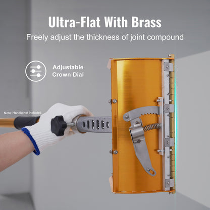 Drywall Flat Box, 10-tums bred snabbrengöring, aluminiumfinishing Mud Box för gipsskivor, Wallboard, Sheetrock, Bonus Mudguard, Extra 2 rostfria blad (10/12-tum)