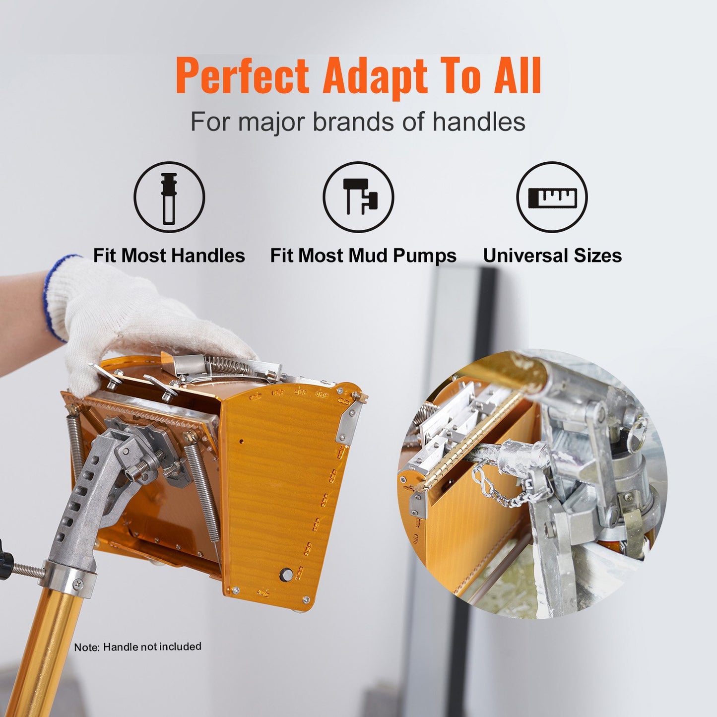 Drywall Flat Box, 10-tums bred snabbrengöring, aluminiumfinishing Mud Box för gipsskivor, Wallboard, Sheetrock, Bonus Mudguard, Extra 2 rostfria blad (10/12-tum)