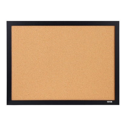 Cork Board, 36x24 inch Bulletin Board with MDF Adhesive Frame, Vision Board includes 10 knitting needles, for display and decoration in office home and school
