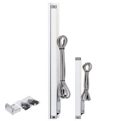 2 precisionslinjära skalor med längder på 250 mm och 1000 mm (10 tum och 40 tum)