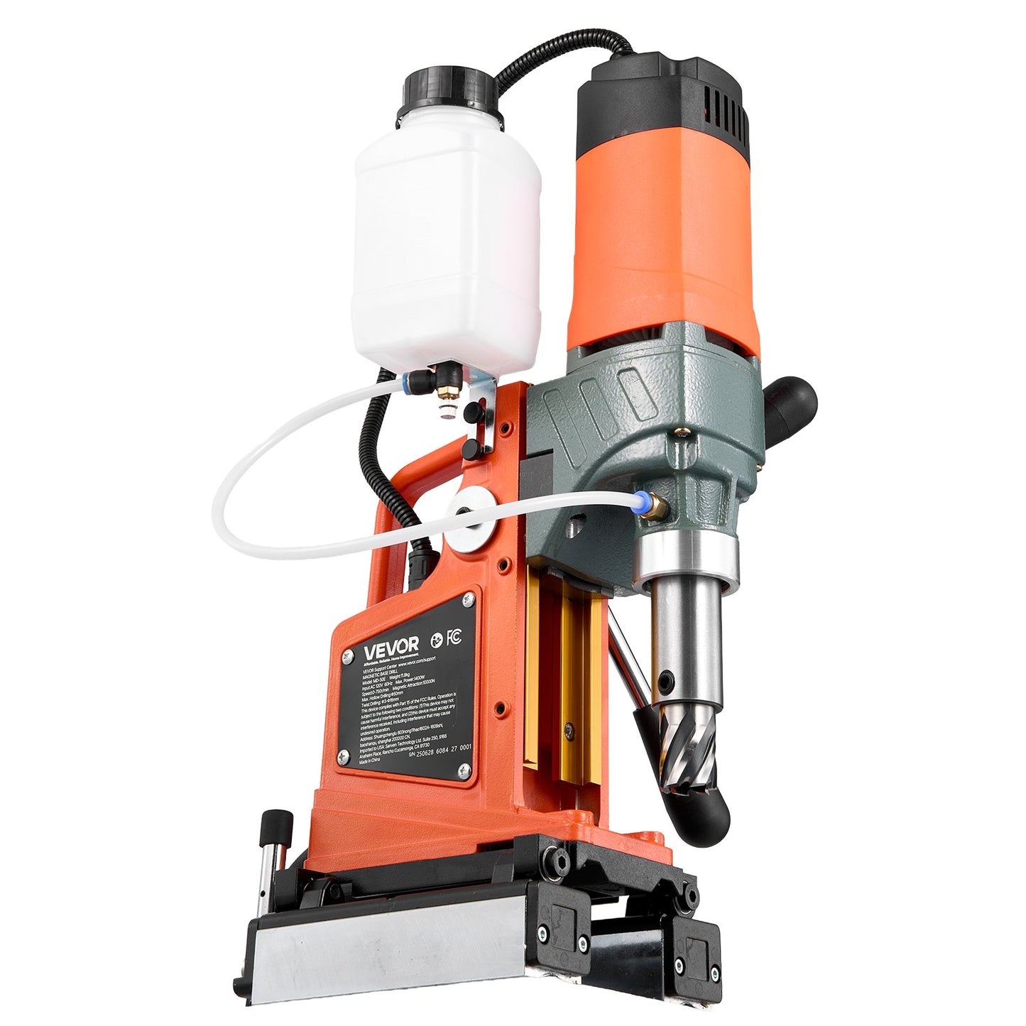 Magnetic Drill Press, 1400 W, 2 inch Boring Diameter, 0-750 RPM Speed, Reversible Direction, Mag Drill Press with 11 Core Bits, Electric Drilling Machine for Industrial and Home Improvement