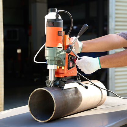 Magnetic Drill Press, 1400 W, 2 inch Boring Diameter, 0-750 RPM Speed, Reversible Direction, Mag Drill Press for Metal Surface, Electric Drilling Machine for Industrial and Home Improvement