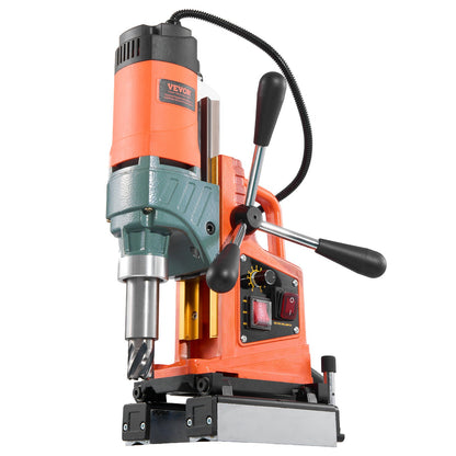 Magnetic Drill Press, 1400 W, 2 inch Boring Diameter, 0-750 RPM Speed, Reversible Direction, Mag Drill Press for Metal Surface, Electric Drilling Machine for Industrial and Home Improvement