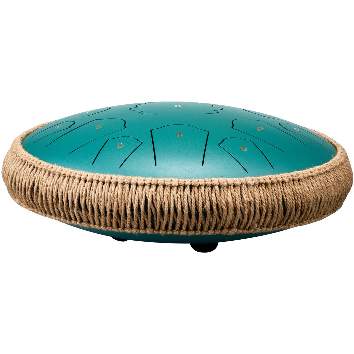 Steel Tongue Drum 14 in 15 Notes Regntrumma för Outside D Major Green