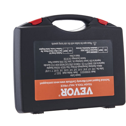 Ringformigt skärset, 13 st Weldon Shank Mag-borr, 2" skärdjup, 7/16" till 1-1/16" skärdiameter, M2AL HSS, med 2 pilotstift, sexkantsnyckel och bärbart fodral, för användning med magnetiska Dr.