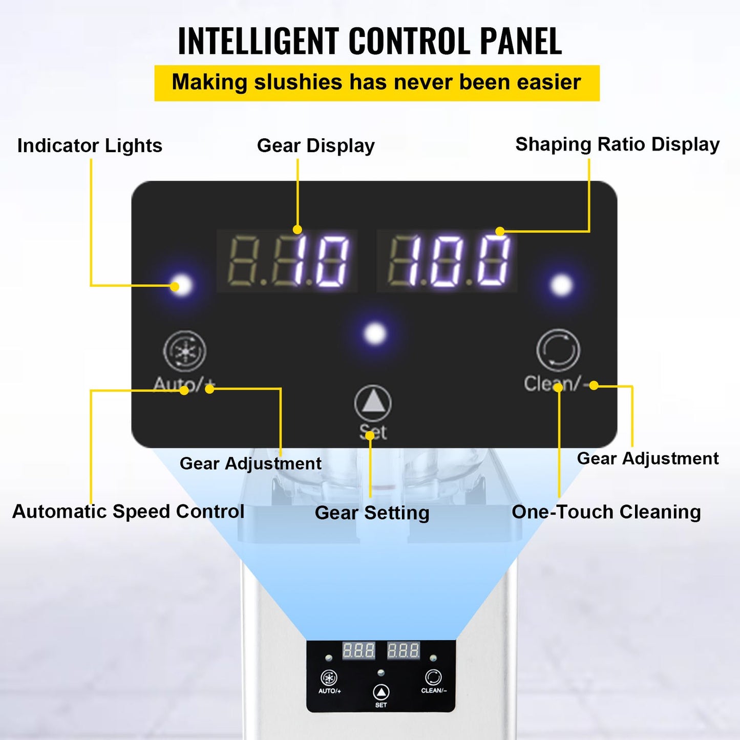 Commercial Slushy Machine, 6L/1.6 Gallons 25 Cups Single-Bowl, 300W 110V, Stainless Steel Margarita Smoothie Frozen Drink Maker, Slushie Machine for Supermarkets Cafes Restaurants Bars Home Use