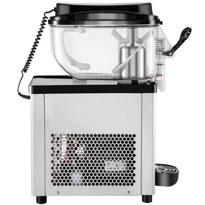 Commercial Slushy Machine, 6L/1,6 Gallons 25 koppar Single-Bowl, 705W 220V, rostfritt stål Margarita Smoothie Frozen Drink Maker, Slushie Machine för stormarknader Kaféer Restauranger Barer Hemanvändning