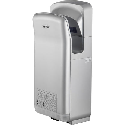 Jet Hand Dryer, Premium Electric Commercial Blade Hand Dryer, ABS Air Dryer Hand with HEPA Filtration Wall Mounted Hand Dryer, 2000W 220V Vertical Hand Dryer, High Speed Automatic Infrared Silver