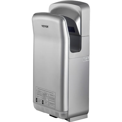 Jet Hand Dryer, Premium Electric Commercial Blade Hand Dryer, ABS Air Dryer Hand with HEPA Filtration Wall Mount Hand Dryer, 1600W 110V Vertical Hand Dryer, High-Speed Automatic Infrared Silver