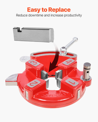 Threading Machine Dies, 1/2"-3/4" NPT Pipe Dies(4 Packs), Right-Handed HSS Pipe Threading Dies, Fit Split-Type Machines, RIDGID Universal Die Heads 504A, 711, 713, 811A, 815A, 816, 817, 842