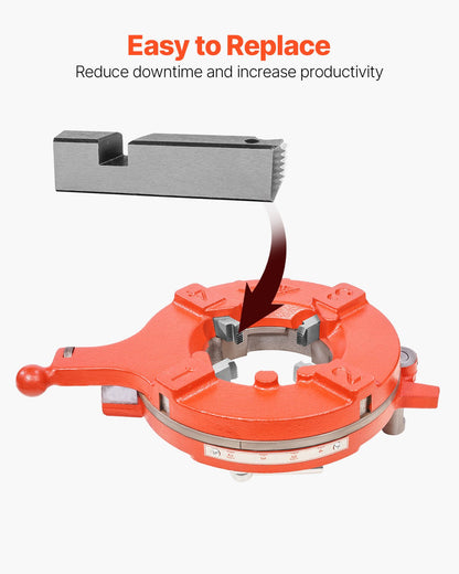 Threading Machine Dies, 1/2"-3/4" NPT Pipe Dies(4 Packs), Right-Handed HSS Pipe Threading Dies, Fit Integrated Pipe Threading Machines