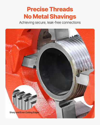 Threading Machine Dies, 1"-2" NPT Pipe Dies(4 Packs), Right-Handed HSS Pipe Threading Dies, Fit Integrated Pipe Threading Machines