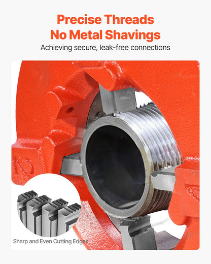 Threading Machine Dies, 2-1/2" to 4" NPT Pipe Dies(4 Packs), Right-Handed HSS Pipe Threading Dies, Fit Integrated Pipe Threading Machines