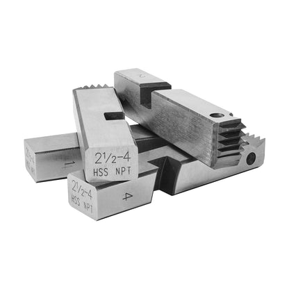 Threading Machine Dies, 2-1/2" to 4" NPT Pipe Dies(4 Packs), Right-Handed HSS Pipe Threading Dies, Fit Integrated Pipe Threading Machines
