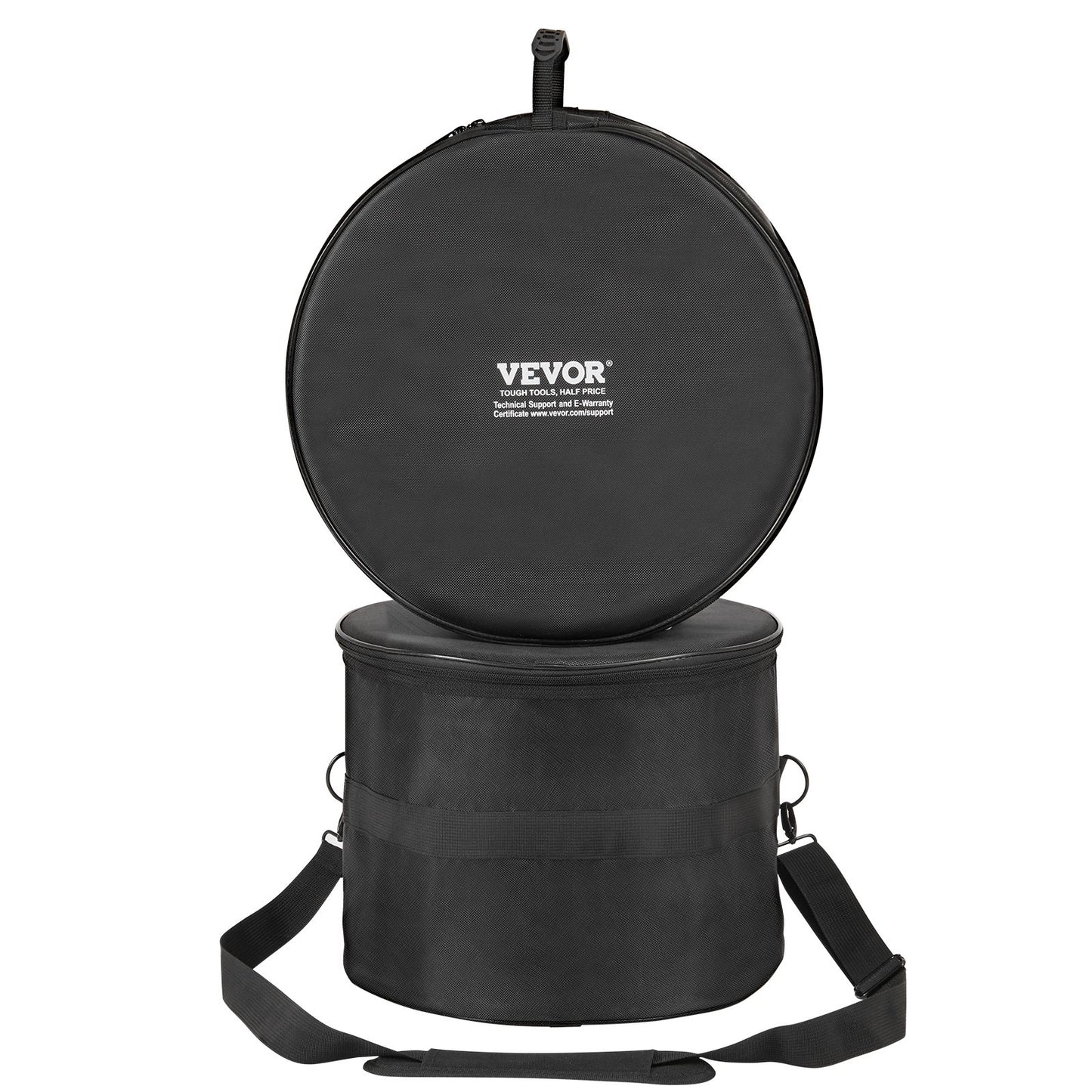 5-piece drum bag, 1680D Oxford fabric, padded drum bags and case with 4.92ft detachable shoulder strap Carrying handle Foldable design, for 22'' Kick 12'' Tom 13'' Tom 16'' Tom 14'' Snare
