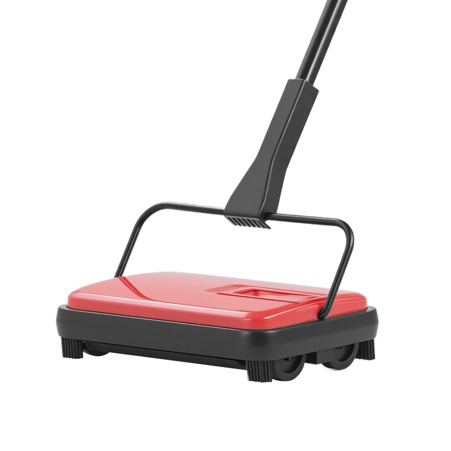Carpet Sweeper Manual, Floor Sweeper with 300 ml Dustbin Capacity Easy to Empty, 6.7 inch Cleaning Width for Home Office Carpets Pet Hair Dust, Red