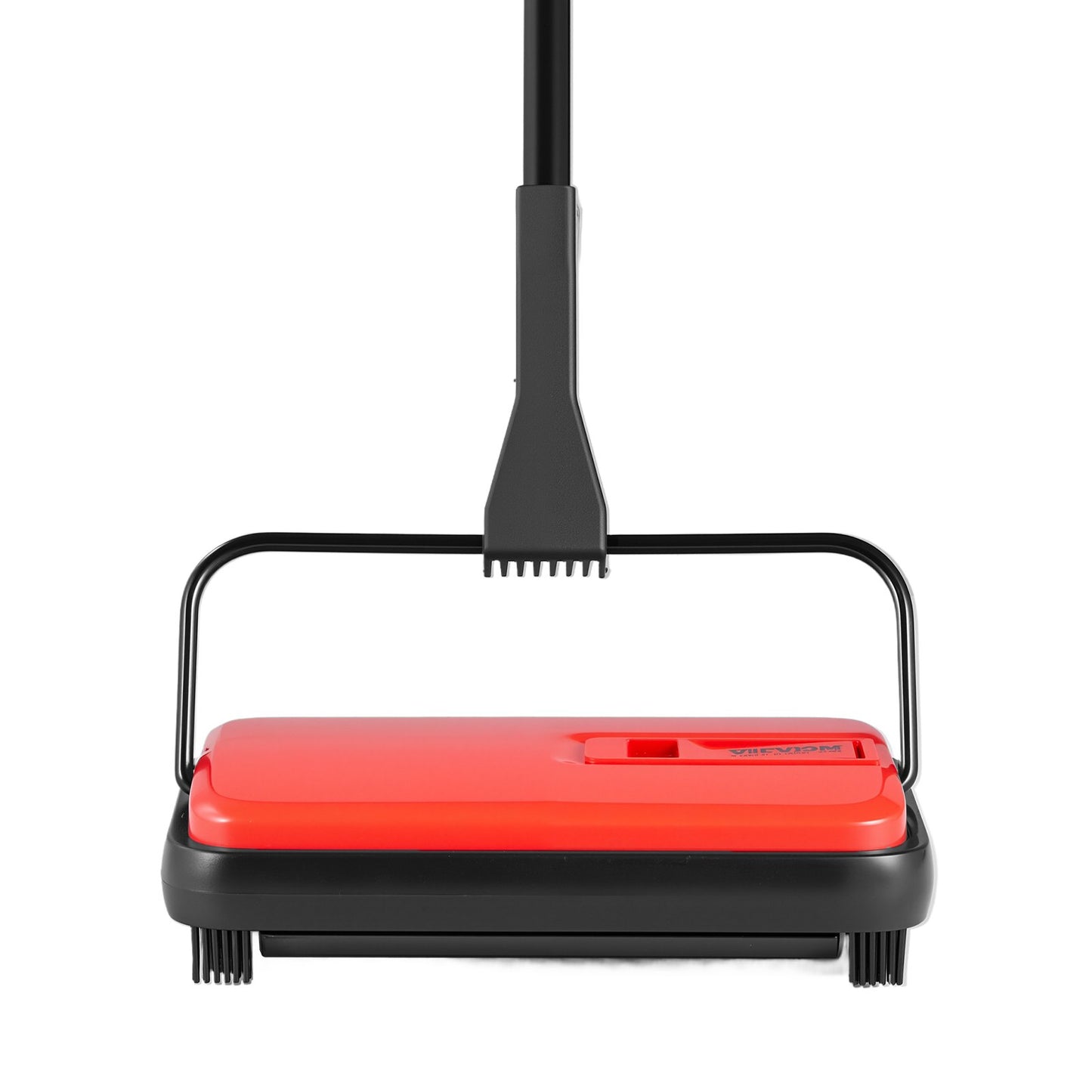 Carpet Sweeper Manual, Floor Sweeper with 300 ml Dustbin Capacity Easy to Empty, 6.7 inch Cleaning Width for Home Office Carpets Pet Hair Dust, Red