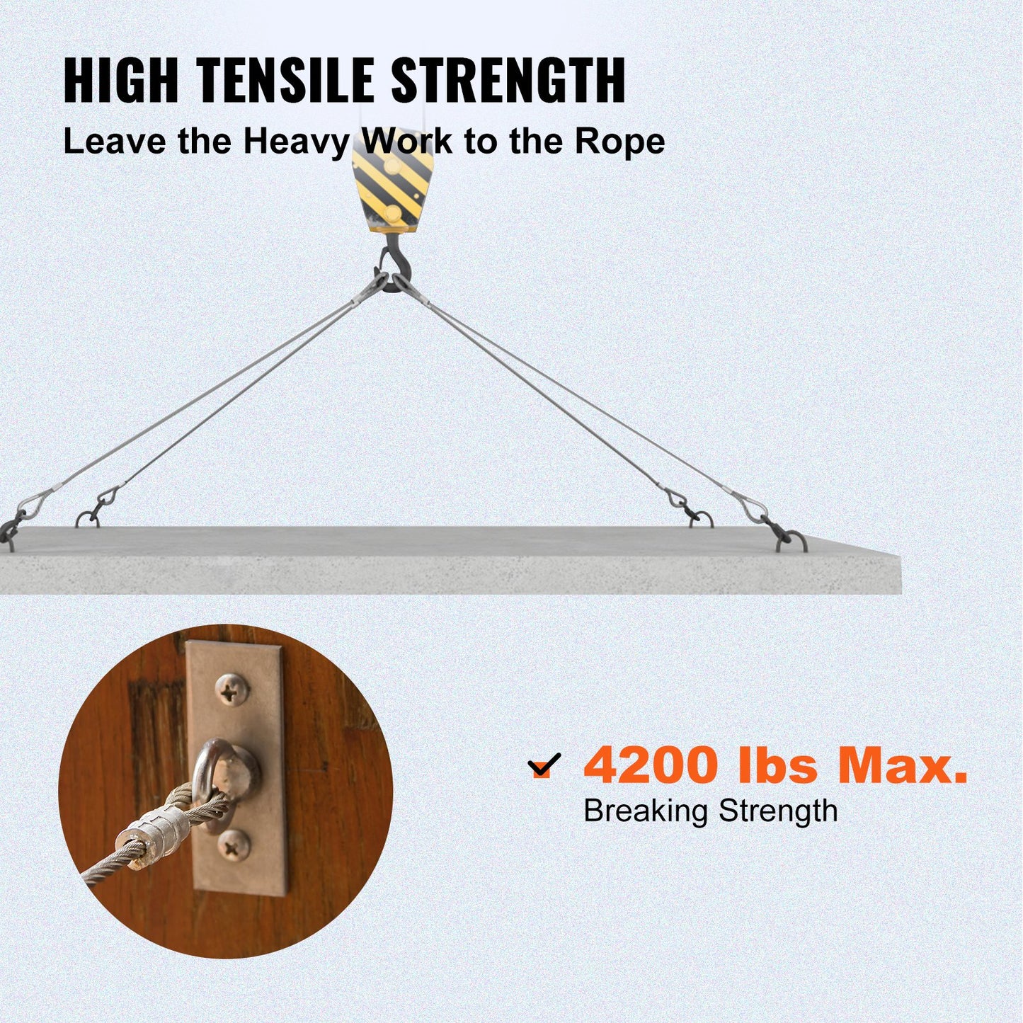 316 Stainless Steel Wire Rope 500ft Length, Steel Wire Cable 3/16 Inch, Steel Cable Railing Decking With 1x19 Strands Construction, 4700lbs Breaking Strength For Stair, Handrail, Clothesline