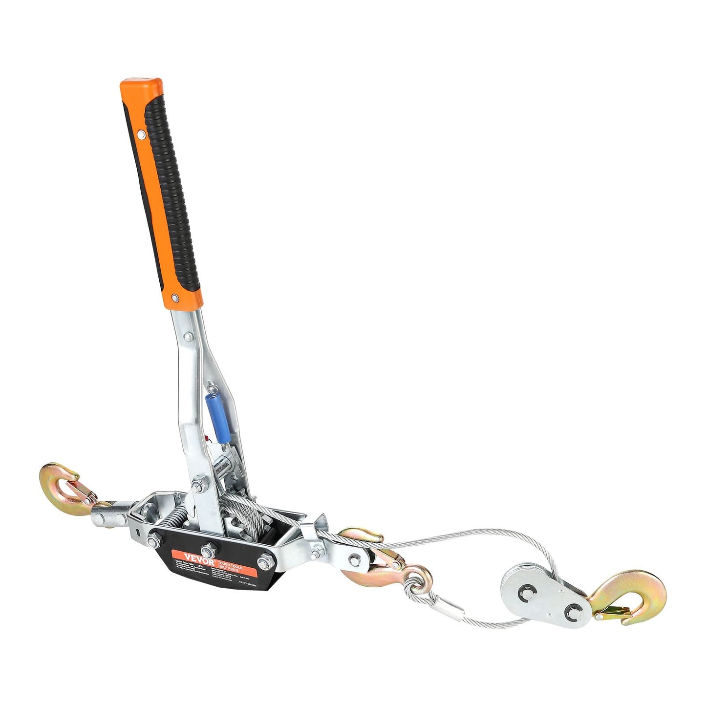 Come Along Winch, 5 Ton (11,023 lbs) Pulling Capacity, 11.5 ft Steel Cable, 3 Hooks, Powerful Dual Gear Ratchet Tool, Vehicle Lift Cable Puller Ideal for Vehicle Recovery