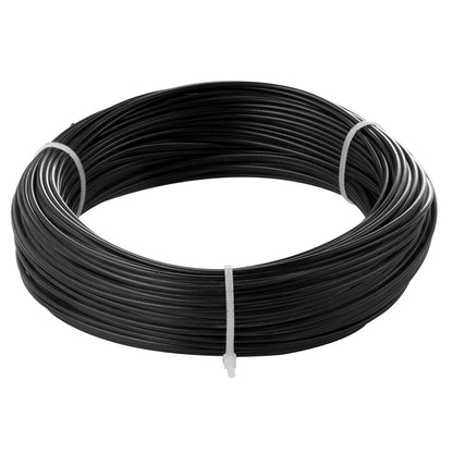 Vinyl Coated Wire Kit, 3/32 Cable Through 1/16 Diameter Stainless Steel, 7x7 Wire Construction with 189 Accessories for String Lights, Clotheslines, Vines, 164 Feet Black