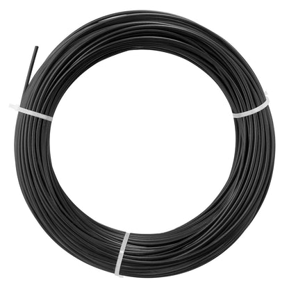 Vinyl Coated Wire Kit, 3/32 Cable Through 1/16 Diameter Stainless Steel, 7x7 Wire Construction with 189 Accessories for String Lights, Clotheslines, Vines, 164 Feet Black