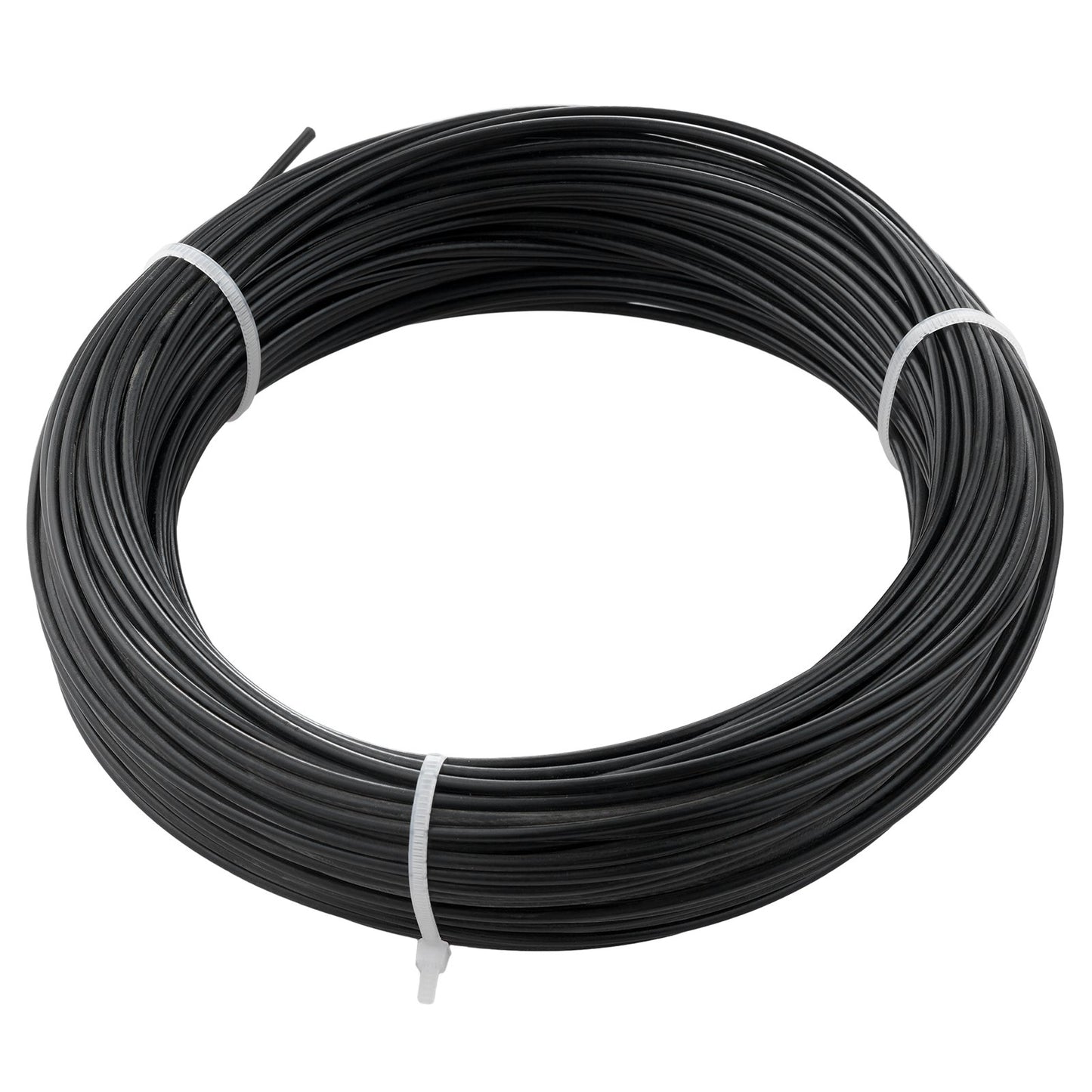 Vinyl Coated Wire Kit, 3/32 Cable Through 1/16 Diameter Stainless Steel, 7x7 Wire Construction with 189 Accessories for String Lights, Clotheslines, Vines, 164 Feet Black