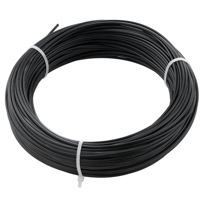 Vinyl Coated Wire Kit, 3/32 Cable Through 1/16 Diameter Stainless Steel, 7x7 Wire Construction with 189 Accessories for String Lights, Clotheslines, Vines, 164 Feet Black