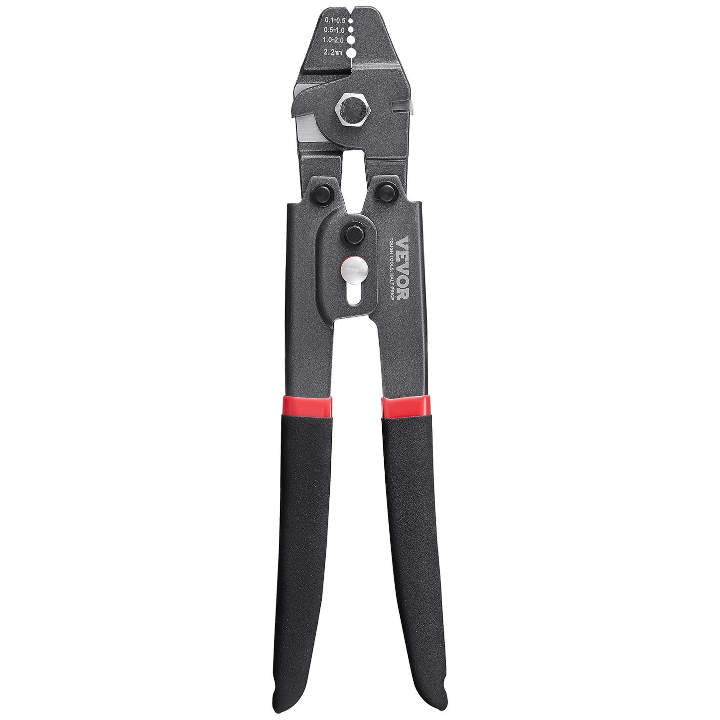 Wire Rope Crimping Tool and Cutter Up To 2.2mm Wire Cable Crimps, 1/64" - 3/32" Crimping Loop Sleeve Kit and 160pcs Aluminum Buckles, Fishing Crimping Tool Wire Rope Thimbles Kit